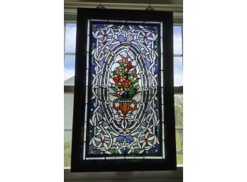 Tiffany Style Stainglass Victorian Window Panel Vine Design