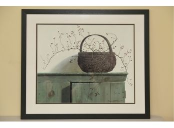 Framed Signed Paulina Eble Campanelli (american, 1943-2001) Print 'Wild Rose Berries'