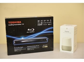 NEW! Toshiba Blue Ray Disc Player ( BDX1100KU) And Google Home Voice Activated Speaker Smart System