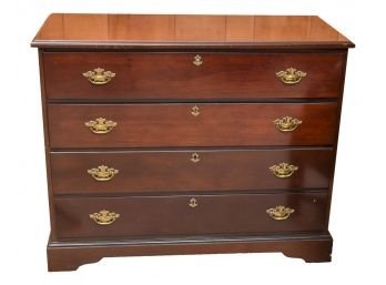 Two Drawer Filing Cabinet With Brass Hardware