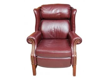 Lane Furniture Leather Reclining Chair With Nail Head Trim