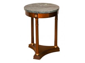 The Bombay Company French Empire Style Marble Top Side Table