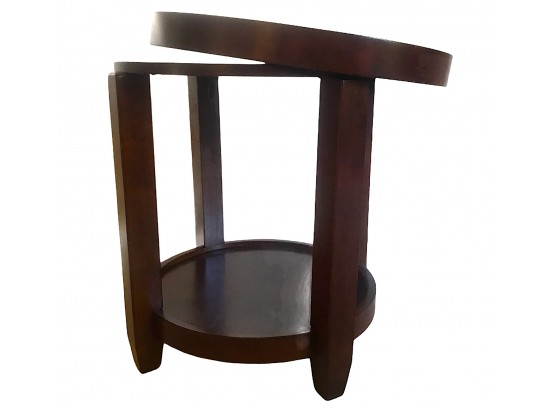 Wood Accent Table With Removable Tray Top