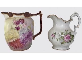 Two Antique Porcelain Pitchers