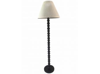 Black Wooden Spindle Floor Lamp