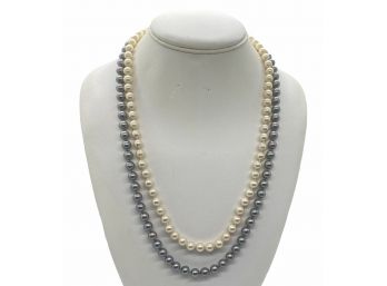 Double Strand Pearls With 14K GF Clasp