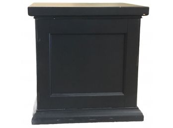 Black Wooden Accent Table Storage Box