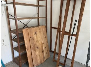 Vintage Modular Wood Shelving Lot