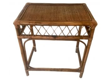 Vintage  Rattan Accent Table