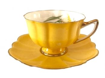 Shelly Yellow Fine Bone China Cup & Saucer.