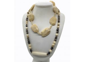 Cream Colored Neckpieces - 2 Pieces