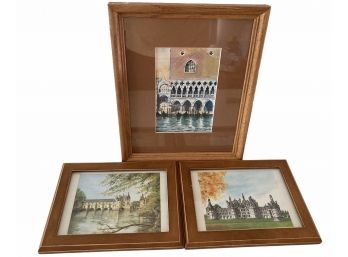 Three Framed Prints - Venice, France & England