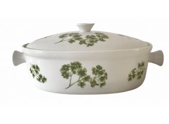 Parsley Porcelain Covered Casserole Oven To Table Cookware