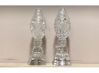 Vintage Crystal Salt And Pepper Shakers