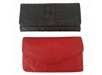 2 Wallets - Includes Red Vintage Roger Gimbel