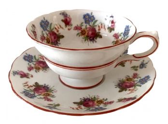 Jackson & Gosling Cup & Saucer With Floral Interior.