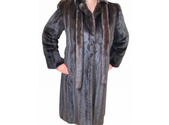 Full Length Dark Brown Mink Fur Coat - Stephan Burrows For Robert Sidney