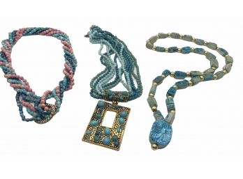 Summertime Blues Neckpieces - 3 Pieces