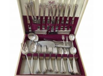 Sterling Silver Flatware - Service For 12 ~ Oneida Heirloom Damask Rose - 83 Pieces / 73.20 TOZ