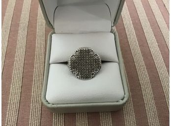 Sterling Silver And Marcasite Ring