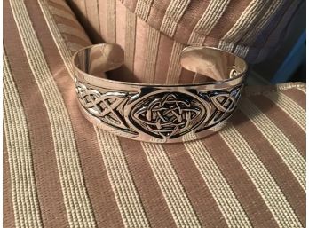 Silvered Cuff With Celtic Design - Lot #16