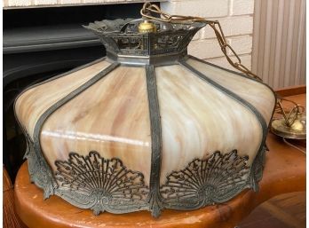 Victorian Slag Glass Chandelier