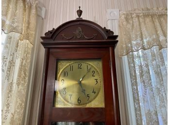 Adams Style Mahogany Grandfather Clock