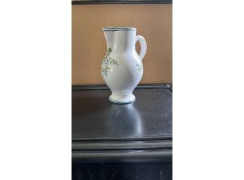 A  Pierre Deux White Floral Designed Pitcher France