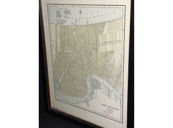 New Orleans & Lake Pontchartrain Map Geo. F Cram Engraver