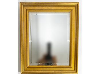 Rectangular Gold Beveled Mirror