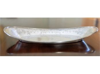 Sterling Oblong Dish With Engraved Acanthus Leaf Design- 8.68 Troy Ounces