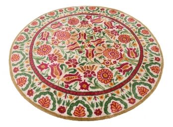 Surya Carpet Indian Hand Made Wool Pile Round Area Rug