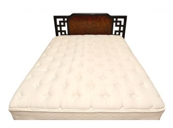 Dixie Furniture Asian Influenced Headboard And Supreme Comfort Queen Size Plush Mattress