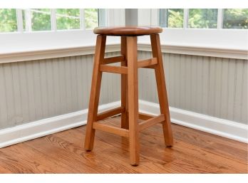 Natural Wood Stool - Made In Brazil