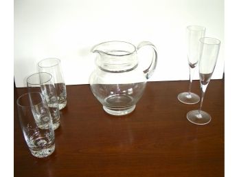 Drink Up! Glasses, Flutes And A Pitcher