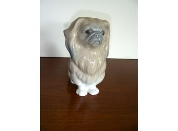 Lladro Pekingese Porcelain Dog Figurine - Retired 1985