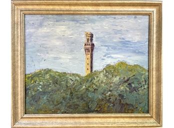 Castle Tower Oil On Board Provincetown Ryan Leonard