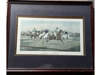 Polo Engraving Titled  A Gallop On The Boards By Painter George Wright