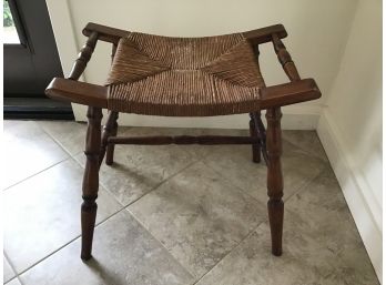 Antique Woven Bench/Foot Stool