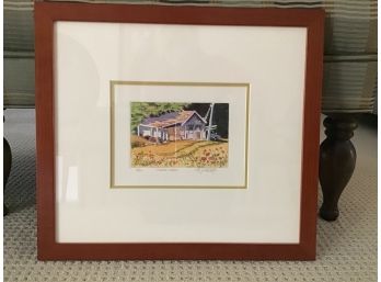 Signed And Numbered, 'Island Cabin', By Christa Malay, Watercolor Approx 16 X 14