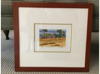 Signed And Numbered, 'Across The Field', By Christa Malay, Watercolor