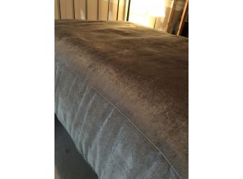 Custom Down Filled Bed Covering - Taupe Mushroom Color Chenille - 87 X 87 - Fits Full Size Bed