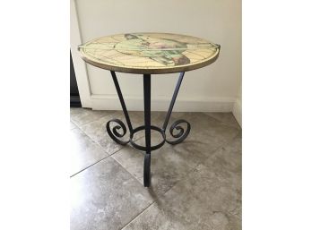 Occasional Table With Iron Base