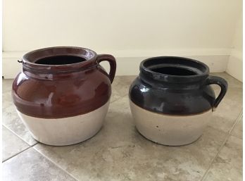 Antique Crocks, Set Of 2