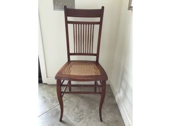 Antique Side Chair, Caned Seat