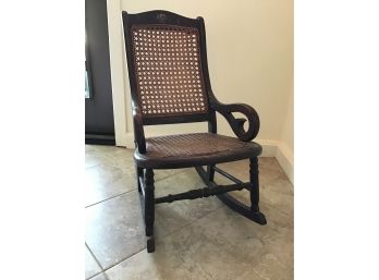 Adorable Child's Stenciled Antique Rocker