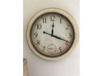 Ethan Allen Cream Colored Wall Clock 25Dia X 3D