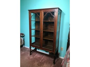 Fabulous Antique Oak Bookcase / Display Case / China Cabinet - Beautiful Finish - All Quarter Sawn Oak