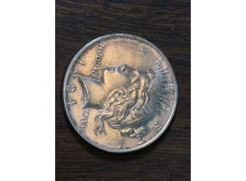Genuine American 1924 SILVER DOLLAR - Peace Dollar - Silver Coin - Nice Condition - Almost 100 Years Old