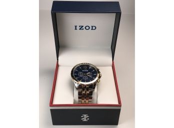 Brand New IZOD / LACOSTE Mens Chronograph - NEW NEW NEW In Box - Two Tone Stainless / Gold Tone - $225 Retail